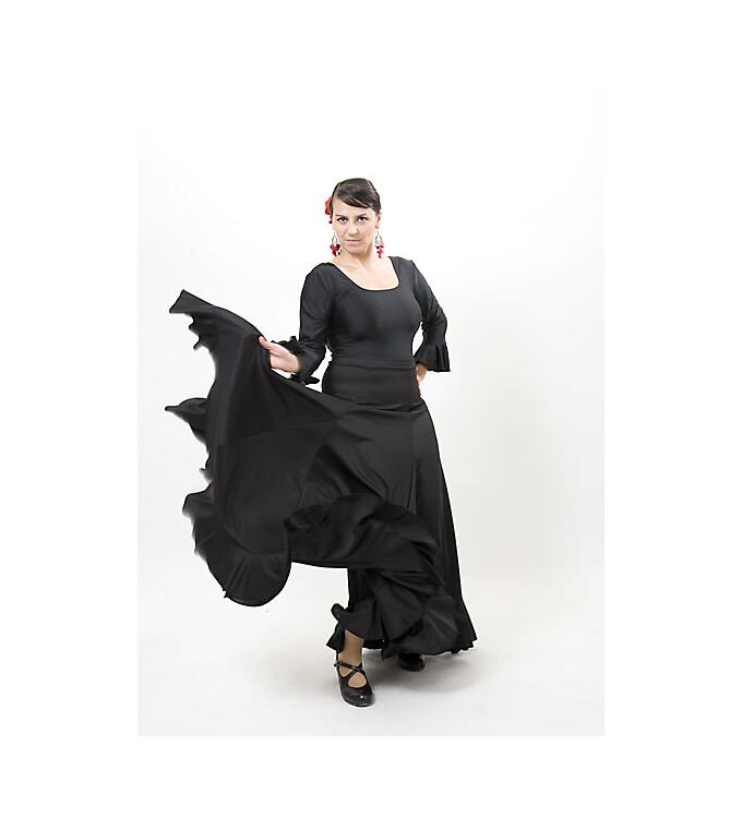 Falda de Flamenco Olé España 1 negro