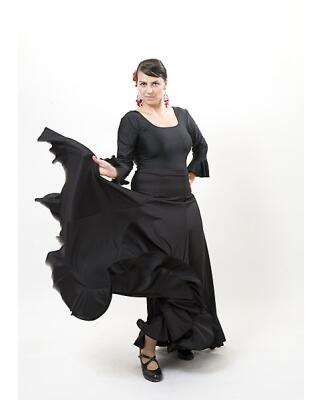 Flamencorock Ole España 1 einfarbig schwarz