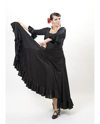 Flamencorock Ole España 1 einfarbig schwarz