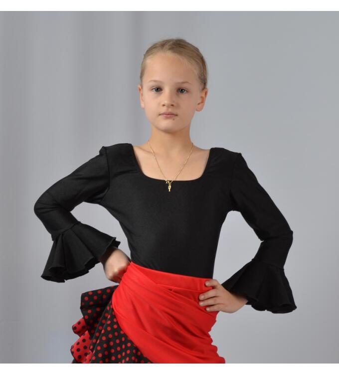 Flonunced Sleeve Leotard girls
