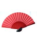 Flamenco Übungsfächer lackiert einfarbig, Tanzgröße 32 cm lang rot
