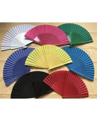 Tanzfächer lackiert, 27 cm lang creme