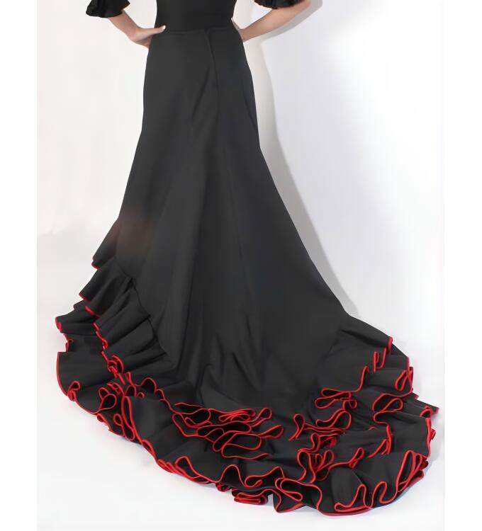 Flamenco Training Skirt with Train