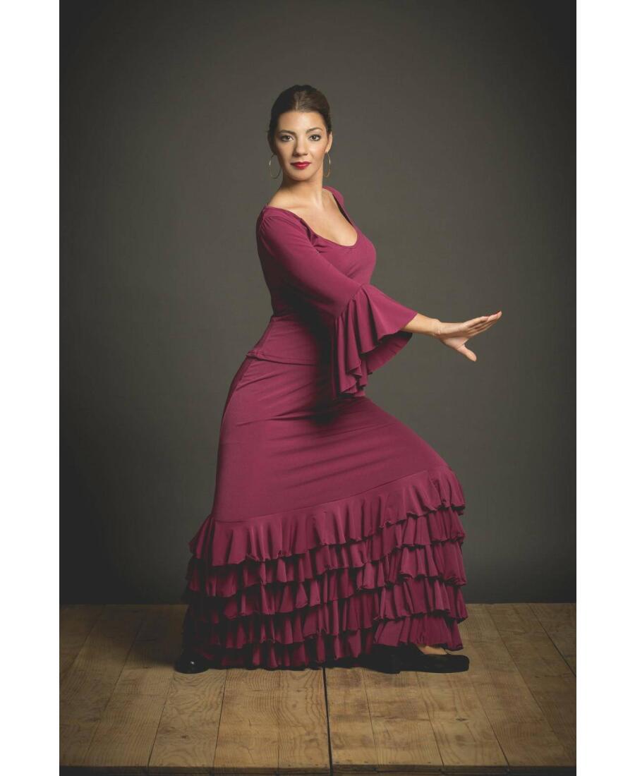 Vestido de flamenca -SEVILLANA ECO ROSA - Trajes flamenca niña<