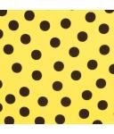 Koshibo-Crespon gelb mit schwarzen Punkten (33 mm)