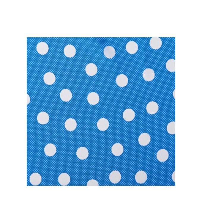 0,9 m Koshibo-Crespon türkis mit weißen Punkten (20 mm)
