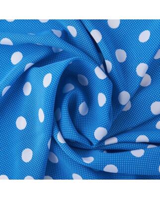 0,9 m Koshibo-Crespon türkis mit weißen Punkten (20 mm)