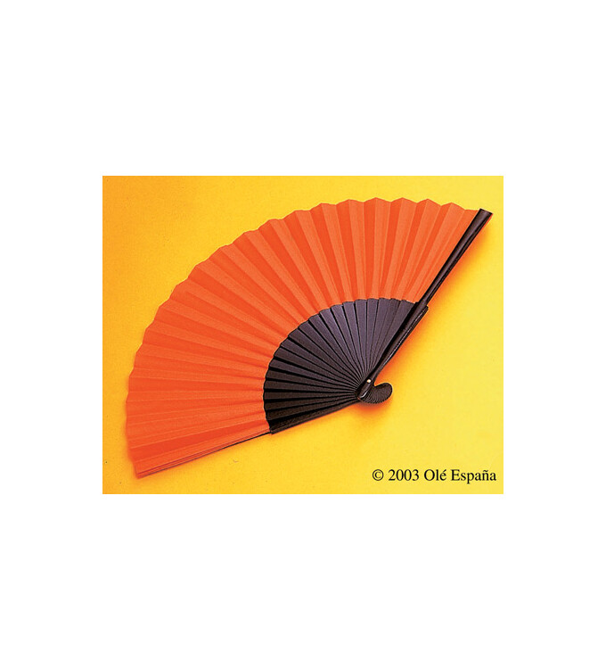 Kinderfächer lackiert, 23 cm lang schwarz creme