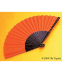 Kinderfächer lackiert, 23 cm lang schwarz creme