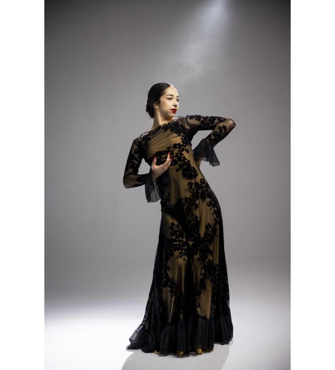 Flamencokleid Raíz Einzelstück Gr. S / L 131cm