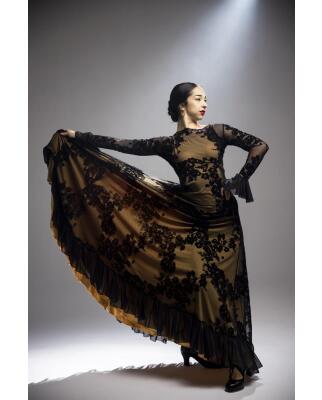 Flamencokleid Raíz Einzelstück Gr. S / L 131cm