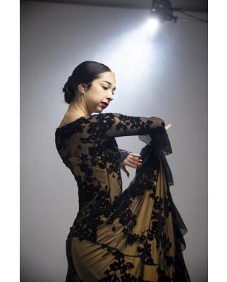 Flamencokleid Raíz Einzelstück Gr. S / L 131cm