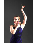 Flamencokleid Rus Einzelstück Gr. S (Farbe Ocker)