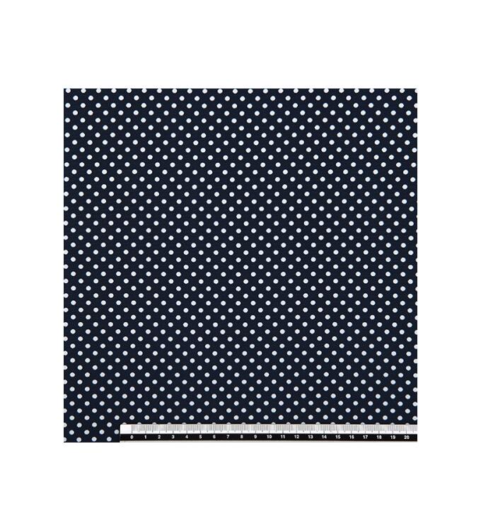 Koshibo-Crespon schwarz mit weißen Punkten (4 mm)