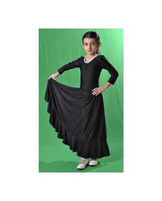 Flamenco Kinderrock "Candela" schwarz oder rot rot 122 (4)