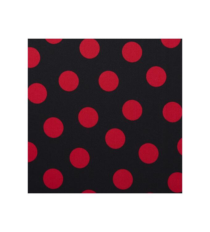 Koshibo-Crespon schwarz mit roten Punkten (20 mm)