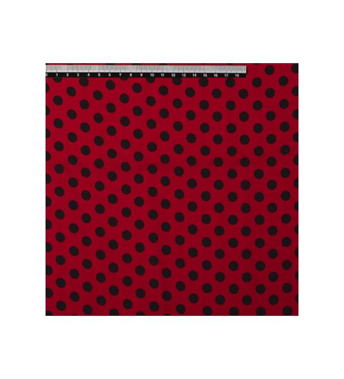 Koshibo-Crespon rot mit schwarzen Punkten (12 mm)