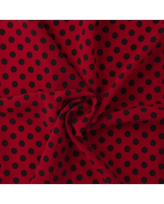 Koshibo-Crespon rot mit schwarzen Punkten (8 mm)
