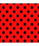 Koshibo-Crespon rot mit schwarzen Punkten (23 mm)