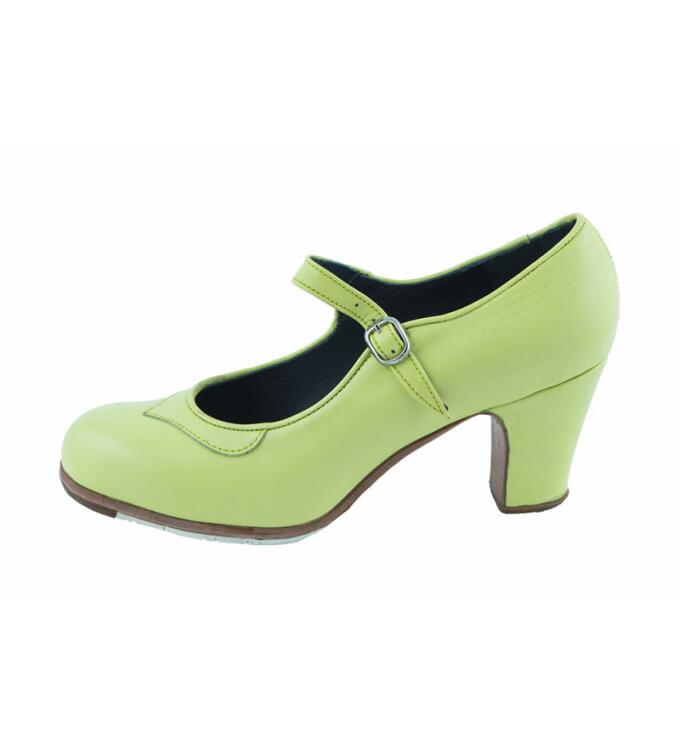Zapato flamenco verde