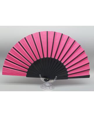 Flamenco practice Fan 32 cm black fuxia