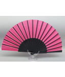 Flamenco practice Fan 32 cm black fuxia