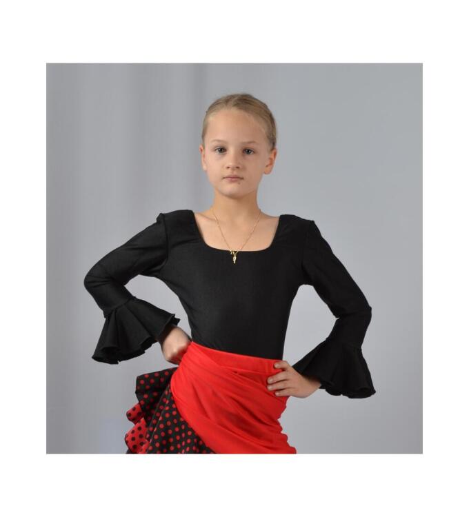 Flonunced Sleeve Leotard "Carmela" girls
