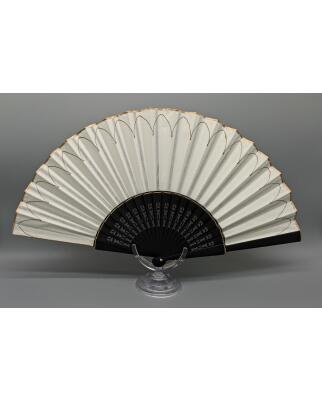 Abanico Pericón de Baile Flamenco Profesional 32 cm negro  marfil