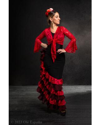 Flamencoskirt Olè España Buleria con Encaje