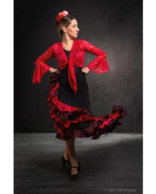 Flamencoskirt Olè España Buleria con Encaje