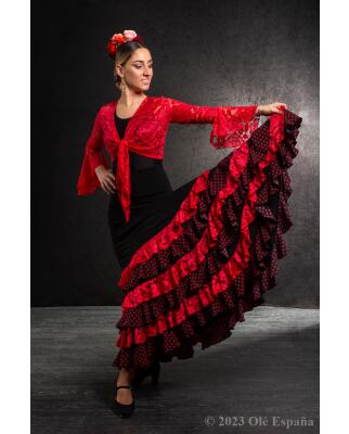 Flamencoskirt Olè España Buleria con Encaje