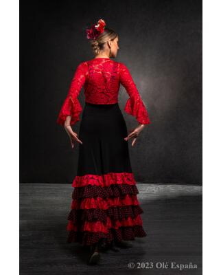 Flamencoskirt Olè España Buleria con Encaje