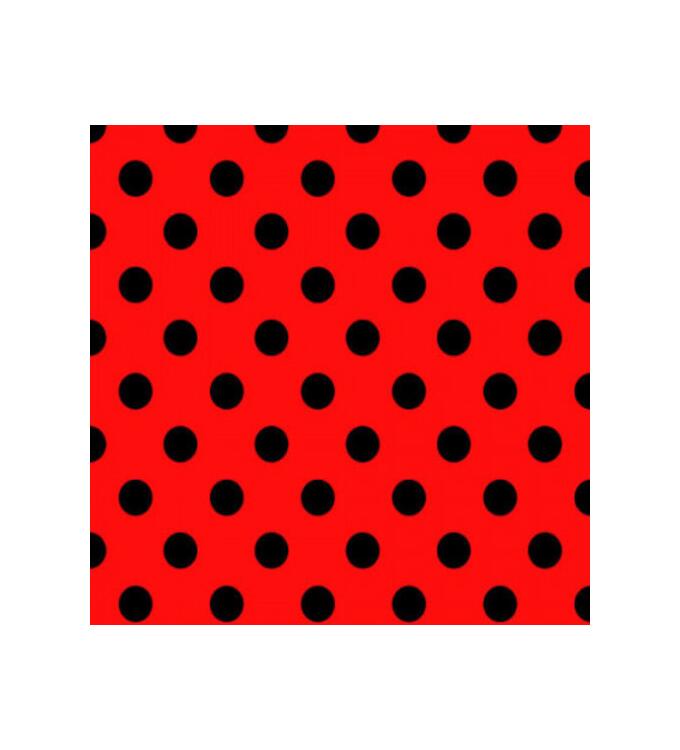 Koshibo-Crespon red with black dots (23 mm)