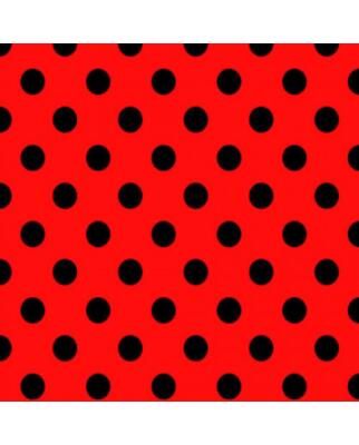Koshibo-Crespon red with black dots (23 mm)