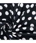 Koshibo-Crespon black with white dots (23 mm)
