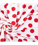 Koshibo-Crespon blanco with red dots (23 mm)