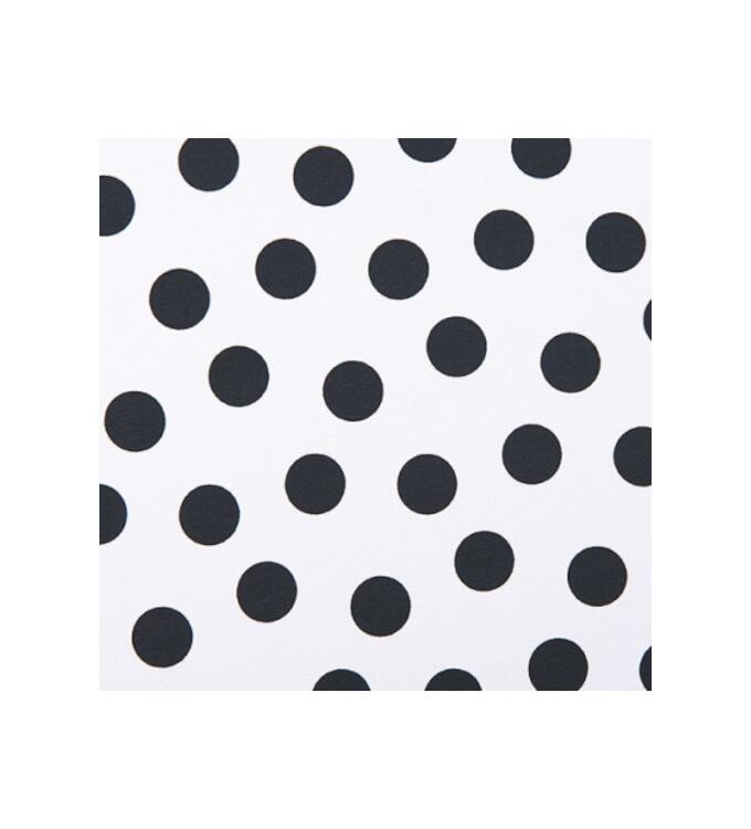 Koshibo-Crespon blanco with black dots (23 mm)