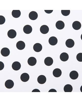 Koshibo-Crespon blanco with black dots (23 mm)