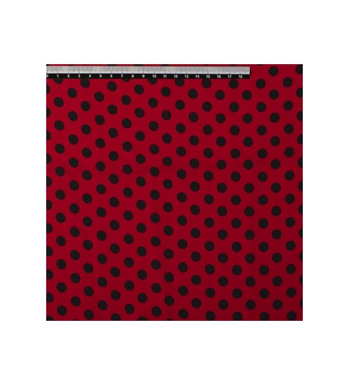 Koshibo-Crespon red with black dots (8 mm)