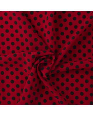 Koshibo-Crespon red with black dots (8 mm)