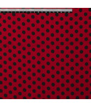 Koshibo-Crespon red with black dots (8 mm)