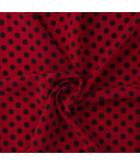 Koshibo-Crespon red with black dots (8 mm)