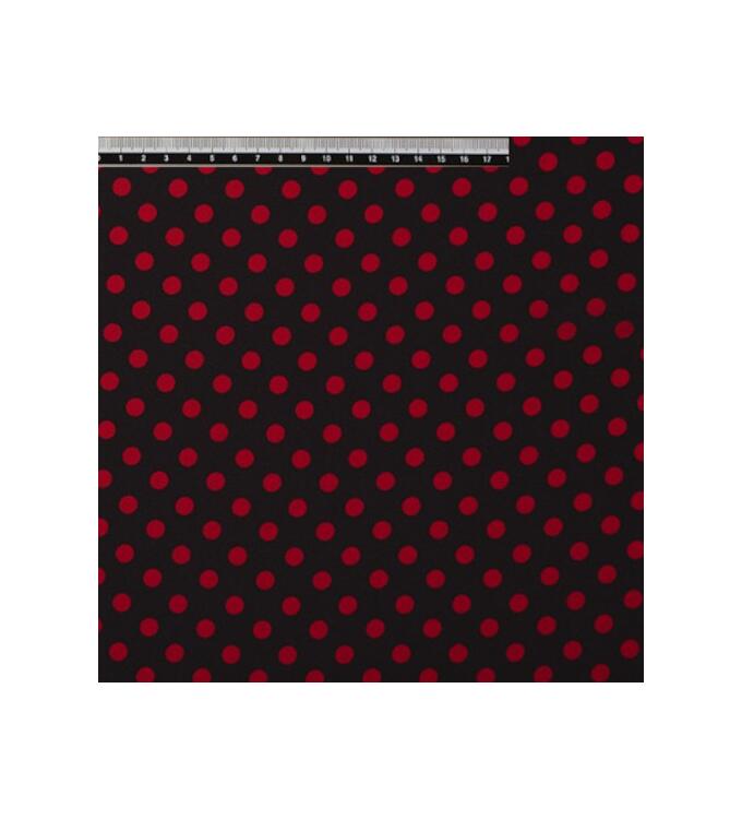 Koshibo-Crespon black with red dots (8 mm)