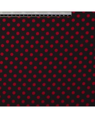 Koshibo-Crespon black with red dots (8 mm)