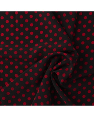 Koshibo-Crespon black with red dots (8 mm)