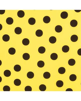 Koshibo-Crespon yellow with black dots (33 mm)