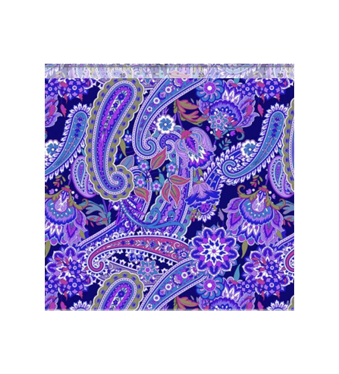 Koshibo-Crespon Paisley purple