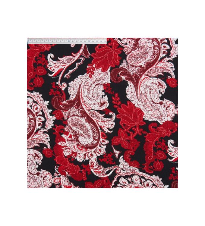 Koshibo-Crespon Paisley black/red