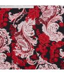 Koshibo-Crespon Paisley black/red