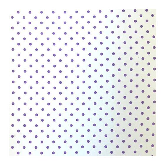 weiss mit Lavendel Punkten (ET456)